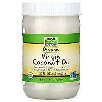 Заменитель питания NOW Organic Virgin Coconut Cooking Oil, 591 мл