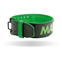 Пояс для тяжелой атлетики MAD MAX MFB 302, Black/Green XXL