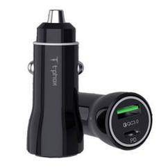 Авто зарядка T-PHOX Rapid T-C08 Car Charger PD20W + QC3.0 18W (Black)