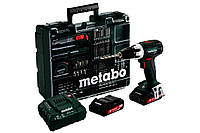 Аккумуляторный ударный шуруповерт Metabo BS 18 LT Set Mobile Workshop 2x2.0 Ач; патрон 13 мм; кейс с набором