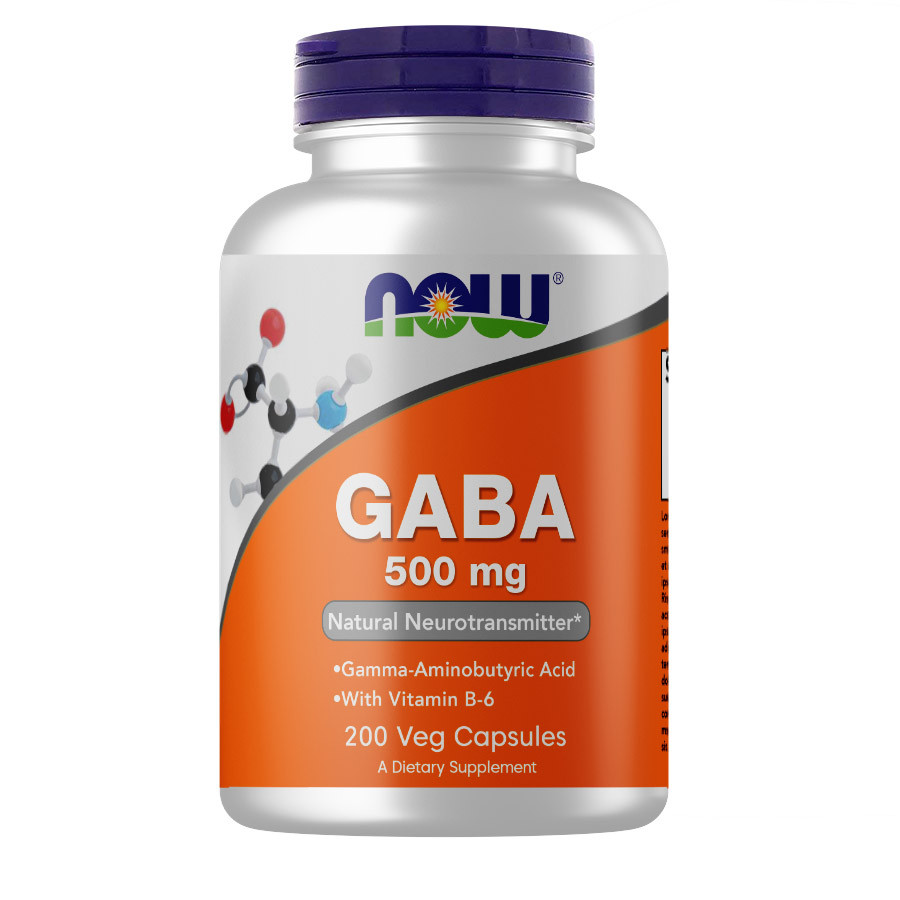 Амінокислота NOW Gaba 500 mg, 200 вегакапсул CN4375 vh