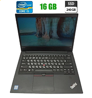 Ноутбук Lenovo ThinkPad E480 14"i5-7/16 ГБ/SSD 240 ГБ с возможностью зарядки от павербанка Б/У