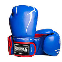 Перчатки боксерские PowerPlay PP 3018, Blue 16 унций