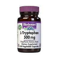 Амінокислота Bluebonnet Nutrition L-Tryptophan 500 mg, 30 вегакапсул CN3941 vh