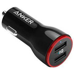 Авто зарядка ANKER PowerDrive 2 24W 2xUSB V3 (Черный)