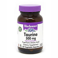 Аминокислота Bluebonnet Taurine 500 mg, 50 вегакапсул