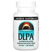 Аминокислота Source Naturals DLPA 375 mg, 120 таблеток