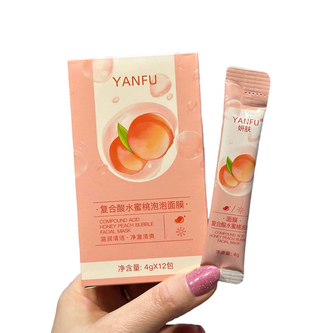 Пінна маска для обличчя з екстрактом персика Yanfu Peach