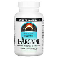 Аминокислота Source Naturals L-Arginine 500 mg, 100 капсул