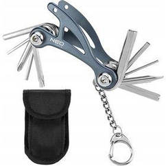 Мультитул Neo Tools велосипедний, 11в1, карабін для пояса, нейлоновий чохол (63-102)