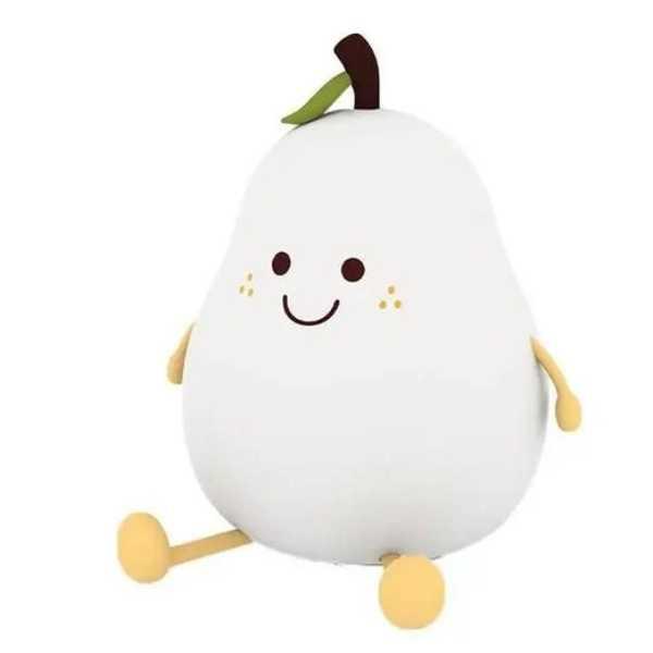 Нічник силіконовий Груша акумуляторний Білий, фото 1