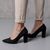 Женские туфли 37 размер 23,5 см Черные (3990)