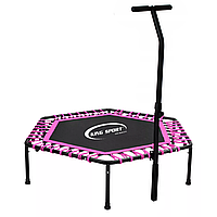 Фитнес батут с ручкой King Sport 130см Pink