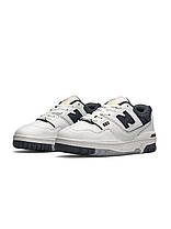 Чоловічі кросівки New Balance 550 Low White Gray Кеди Нью Беланс 550 білі шкіряні демісезонні, фото 3
