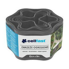 Стрічка газонна Cellfast, бордюрна, хвиляста, 10 смх9м, графіт (30-051)