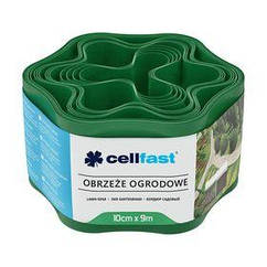 Стрічка газонна Cellfast, бордюрна, хвиляста, 10 смх9м, зелений (30-001H)