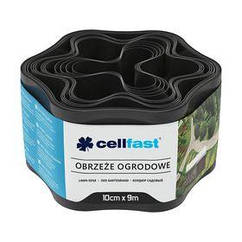 Стрічка газонна Cellfast, бордюрна, хвиляста, 10 смх9м, чорний (30-031H)