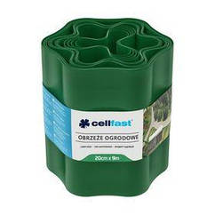 Стрічка газонна Cellfast, бордюрна, хвиляста, 20 смх9м, зелений (30-003H)