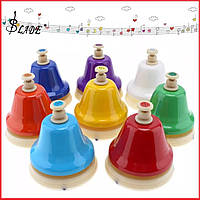Диатонические колокольчики Развивающий музыкальный набор диатонические колокольчики Набор колокольчиков 8 шт