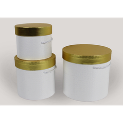 Подарункова коробка UFO 80304-045 Набір 3 шт WHITE коло.