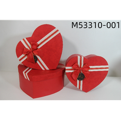 Подарункова коробка UFO M53310-001 Набір 3 шт RED HEART серд.