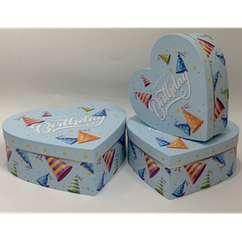 Подарочная коробка UFO W2548 Набор 3 шт HEART серд.