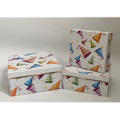 Подарункова коробка UFO W2553 Набір 3 шт Party прямом.