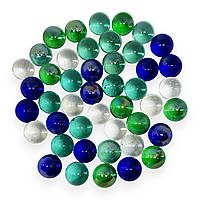 Каміння декоративне скляне Charm Stones Кульки прозорі різнокольорові 023