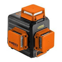Нівелір лазерний Neo Tools, акумуляторний, до 20 м, ±0.03 мм/м, 3D, зелений промінь, кейс, USB-зарядка, IP54