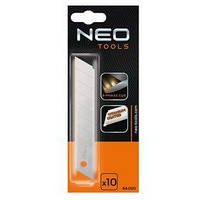 Лезвие сегментированное Neo Tools, 18х0.5мм, край с титановым покрытием, 10шт (64-020)