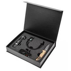 Подарунковий набір Neo Tools (ліхтар 99-026, туристичний браслет 63-140, складаний ніж) (63-033)