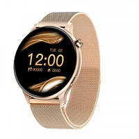 Женские Смарт-часы G3 Pro водонепроницаемые с функцией звонка и пульсометром, золотоnst.