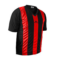 Футбольна футболка Practic Полосата Червоно-Чорна -  ХL ( 170-190см)