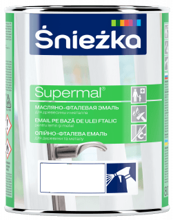 Емаль Sniezka Supermal олійно-фталева біла глянсова F500 0.8 л