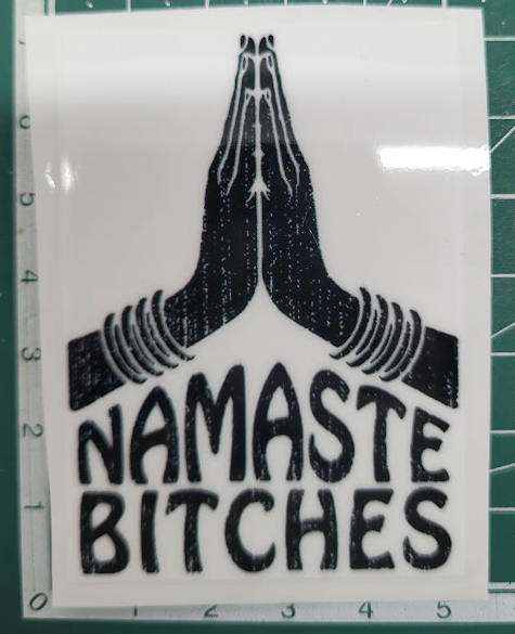Термоналіпка на одяг "NAMASTE BITCHES", фото 1