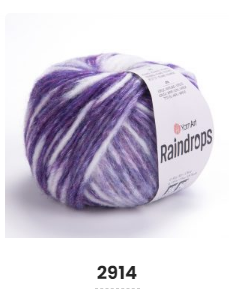 Нитки пряжа для в"язання напівовна RAIN DROPS YarnArt Рейн Дропс ЯрнАрт № 2914, фото 1