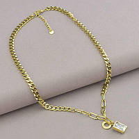 104912 Підвіска 'XUPING' Фіаніт 41 см. (позолота 14k (лимонна))