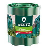 Лента газонная Verto, бордюрная, волнистая, 15смх9м, зеленый (15G511)