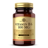 Витамин В6 Solgar (Vitamin B6) 100 мг 100 таблеток