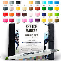 Набір маркерів двосторонніх SKETCHMARKER Базові кольори Basic set 36 кольорів (36bas1)