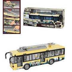 Игрушка DIY TOYS Тролейбус інерційний зі світл та звук еф, відчин двері