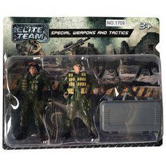 Игровые фигурки DIY TOYS Военное спецподразделение с 2 фигурк и оборудов.