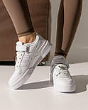 Жіночі кросівки кеди Adidas Forum Low 84 New весна-осінь повсякденні (білі шкіра). Живе фото, фото 9