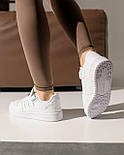 Жіночі кросівки кеди Adidas Forum Low 84 New весна-осінь повсякденні (білі шкіра). Живе фото, фото 10