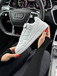 Жіночі кросівки кеди Adidas Forum Low 84 New весна-осінь повсякденні (білі шкіра). Живе фото, фото 11