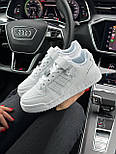 Жіночі кросівки кеди Adidas Forum Low 84 New весна-осінь повсякденні (білі шкіра). Живе фото, фото 7