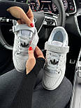 Жіночі кросівки кеди Adidas Forum Low 84 New весна-осінь повсякденні (білі шкіра). Живе фото, фото 4