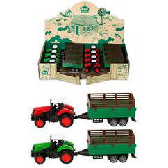 Игрушка DIY TOYS Трактор с прицепом (в ассорт 2 вида)