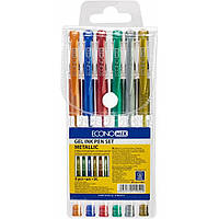 Набір гелевих ручок ECONOMIX METALLIC 6 кольорів (E11952)