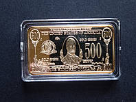 Золотая памятная монета-слиток США 500 Долларов - 500 Dollars USA